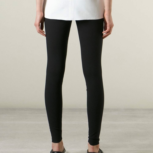 HELMUT LANG Coated Seam Leggings Black XS - Picture 4 of 4